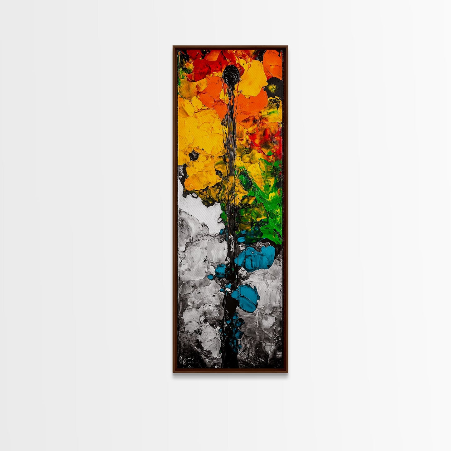 Abstract Floral, Modern Texture, Canvas Print, Vibrant Home Decor, Expressionist Art, Statement Wall Art, Living Room Painting