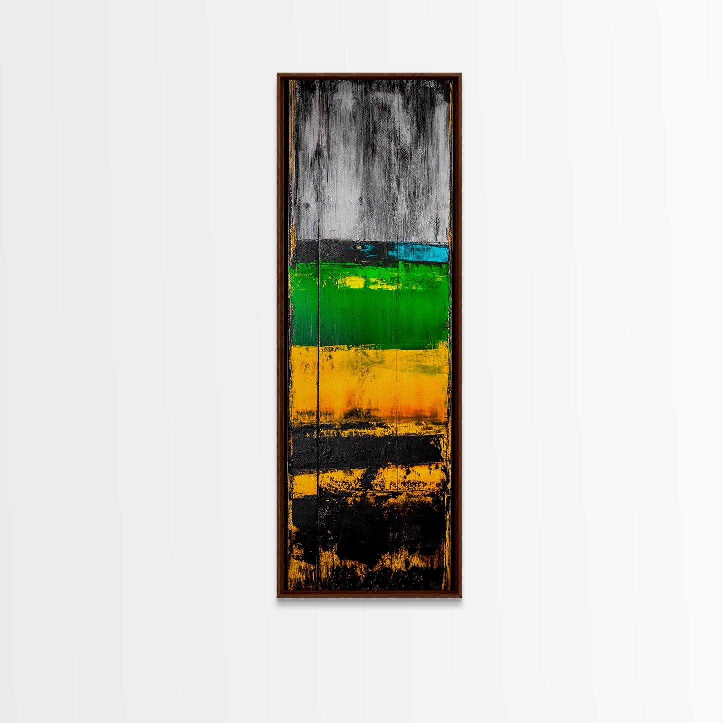 Rustic Abstract, Distressed Wood Texture Painting, Modern Farmhouse Wall Art, Framed Canvas Print, Industrial Decor, Neutral Artwork