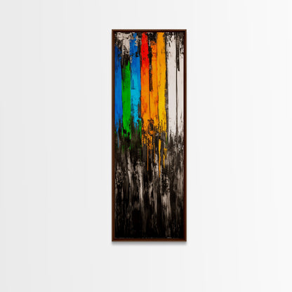 Dripping Paint Art, Abstract Modern Painting, Colorful Statement Wall Decor, Vibrant Home Accent, Unique Art Piece, Canvas Print