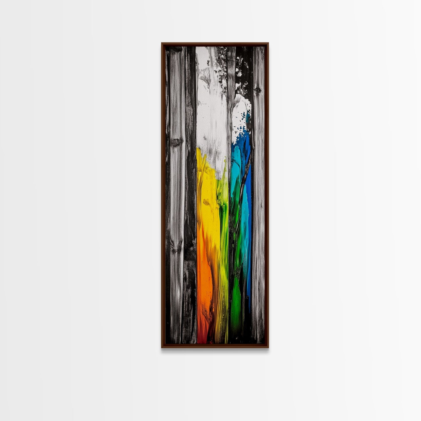 Rustic Wood, Vibrant Texture, Nature Inspired Art, Framed Canvas Print, Farmhouse Decor, Cozy Cabin Artwork, Statement Piece