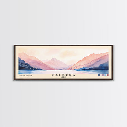Caldera, Chile Watercolor Print, Vacation Gift, Chile Wall Art, Beach Painting, Beach Decor, Large Wall Art, Wood Frame Art
