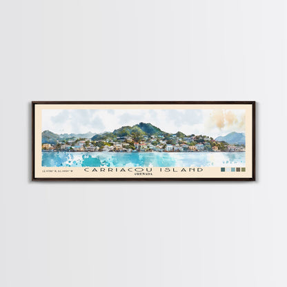Carriacou Island, Grenada Watercolor Beach Print, Vacation Gift, Grenada Wall Art, Beach Painting, Beach Decor, Beach Painting