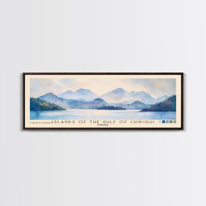 Islands of the Gulf of Chiriqui, Panamá Watercolor Beach Print, Vacation Gift, Panamá Wall Art, Beach Painting, Beach Decor, Beach Painting