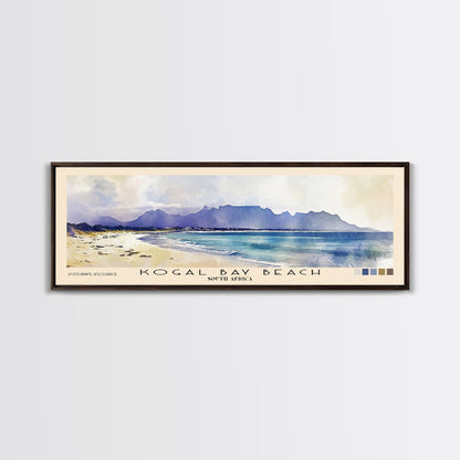 Kogal Bay Beach, South Africa Watercolor Print, Vacation Gift, South Africa Wall Art, Beach Painting, Beach Decor, Large Wall Art, Wood Frame Art
