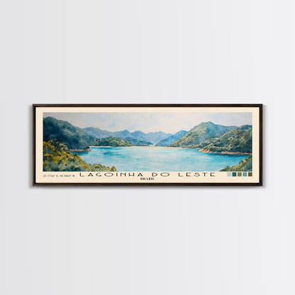 Lagoinha do Leste, Brazil Watercolor Beach Print, Vacation Gift, Brazil Wall Art, Beach Painting, Beach Decor, Beach Painting