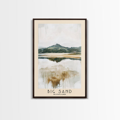Big Sand, Scotland Watercolor Beach Print, Vacation Gift, Scotland Wall Art, Beach Painting, Beach Decor, Beach Painting