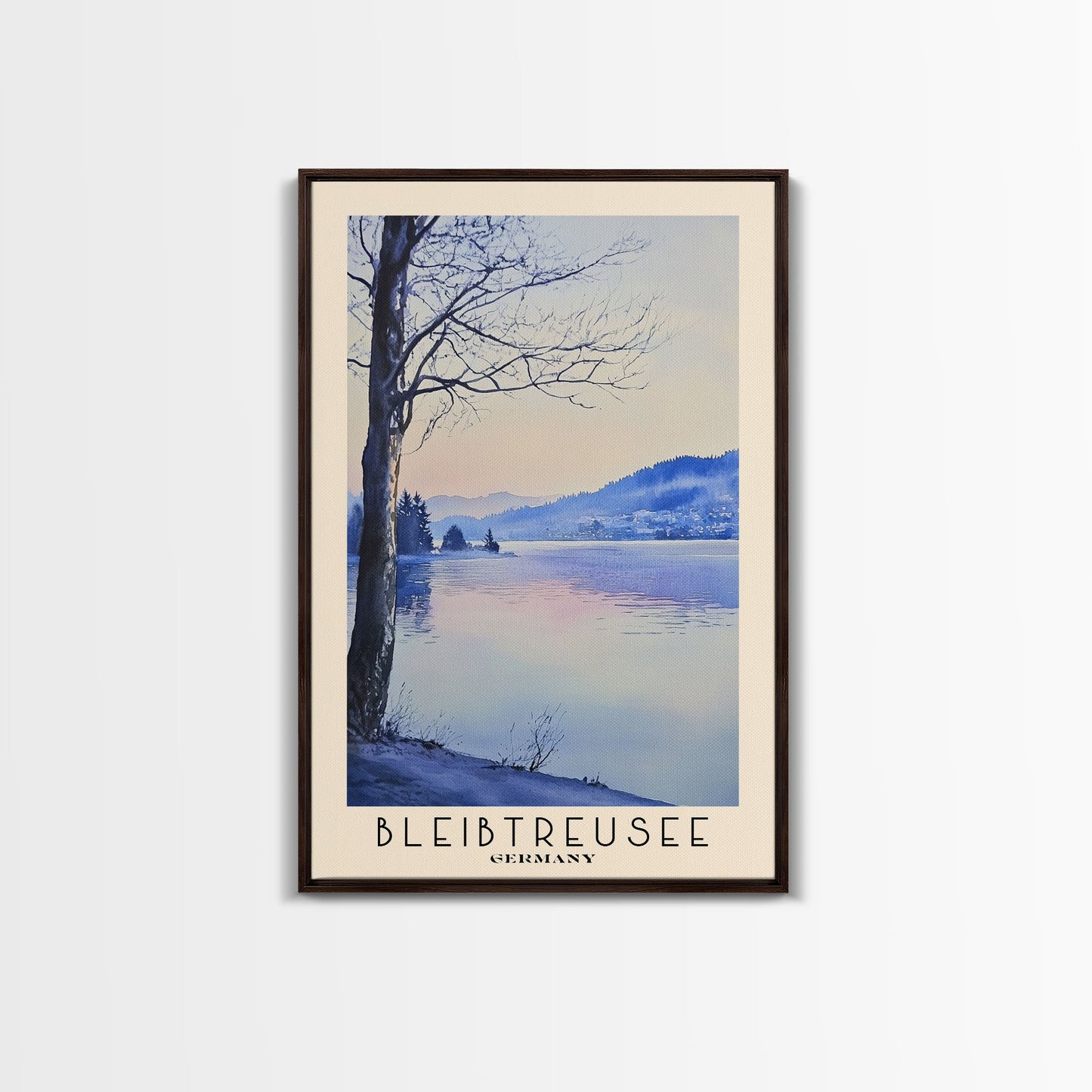 Bleibtreusee, Germany Watercolor Beach Print, Vacation Gift, Germany Wall Art, Beach Painting, Beach Decor, Beach Painting