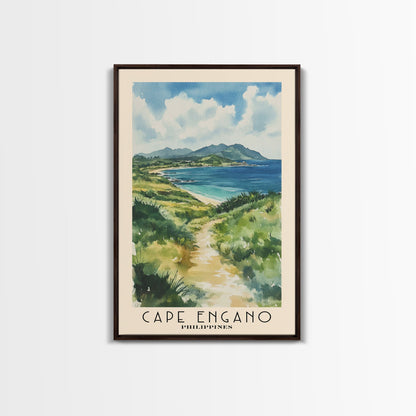Cape Engano, Philippines Watercolor Beach Print, Vacation Gift, Philippines Wall Art, Beach Painting, Beach Decor, Beach Painting
