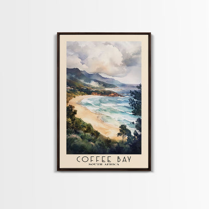 Coffee Bay, South Africa Watercolor Beach Print, Vacation Gift, South Africa Wall Art, Beach Painting, Beach Decor, Beach Painting