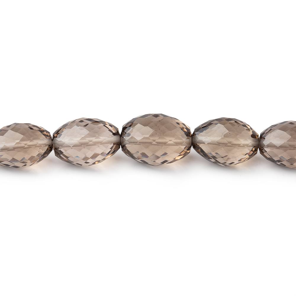8.5x6.3-12.5x8mm Smoky Quartz faceted olive Beads 16.5 inches 40 pieces