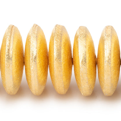 18mm 22kt Gold Plated Copper Brushed Disc 8 inch 33 Beads