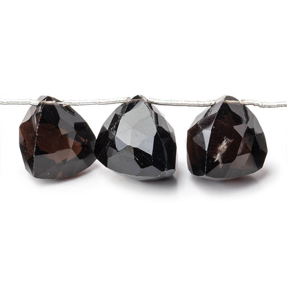 13-15mm Smoky Quartz Faceted Trillion Beads 7 inch 13 pieces