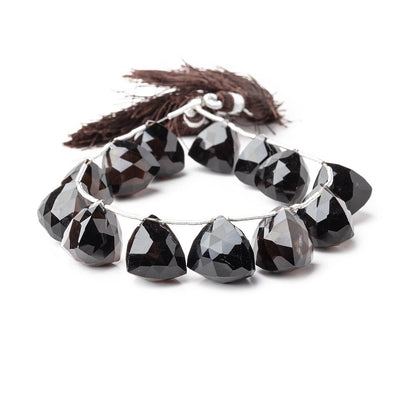 13-15mm Smoky Quartz Faceted Trillion Beads 7 inch 13 pieces