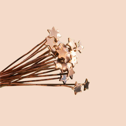 3 inch Copper Star Headpin 22 gauge 22 pieces per bag
