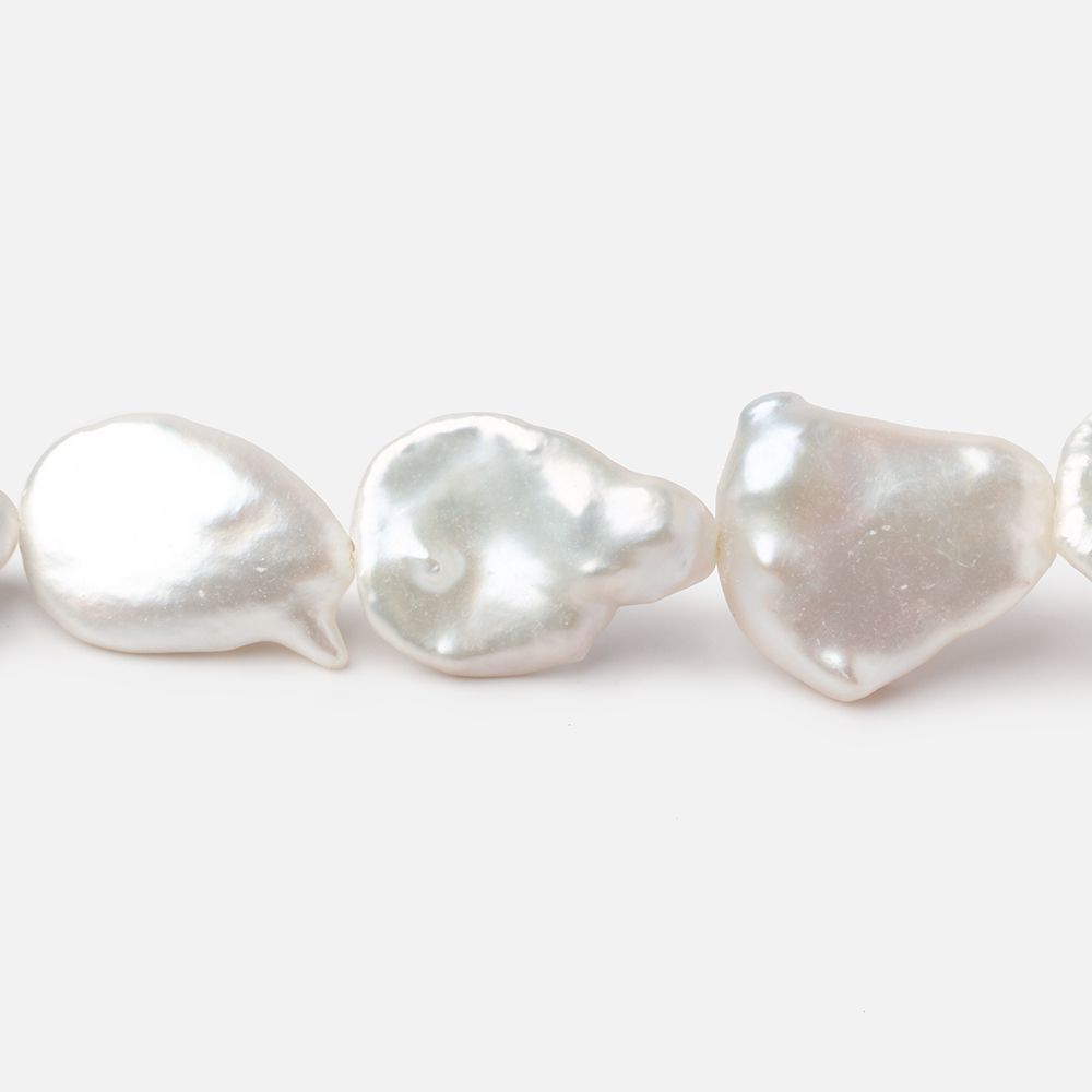 11-21mm Off White Keshi Freshwater Pearls 15.5 inch 24 pieces