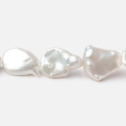 11-21mm Off White Keshi Freshwater Pearls 15.5 inch 24 pieces