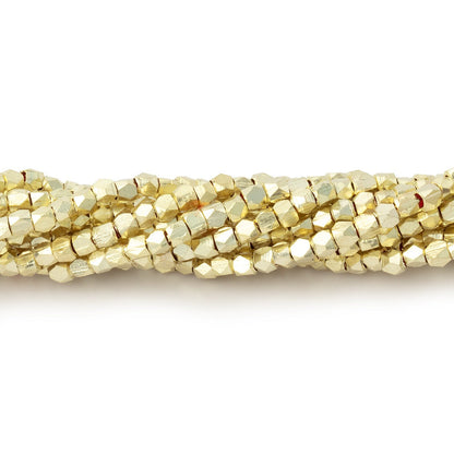 2mm Shiny Faceted Nugget Beads 8 inch 90 pieces