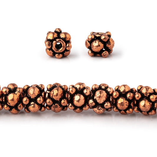 6x5mm Antiqued Copper Spacer Beads 8 inch 40 pieces