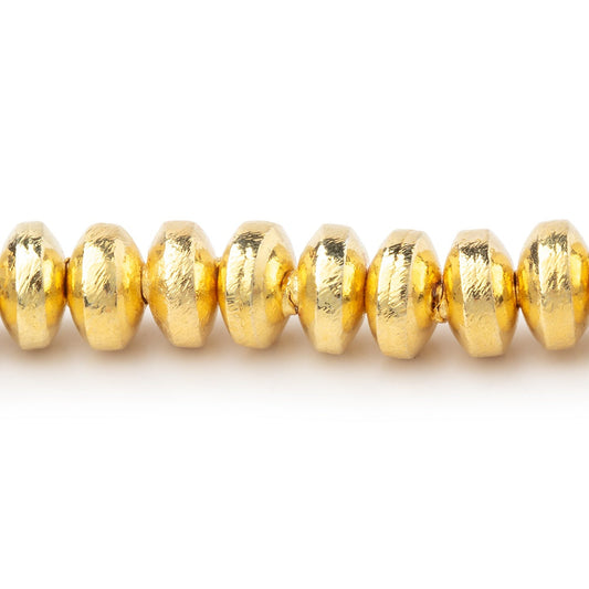 6mm 22kt Gold Plated Copper Disc Beads 8 inch 71 pieces