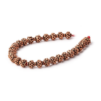 7x4mm Antiqued Copper Bead Caps 8 inch 56 pieces