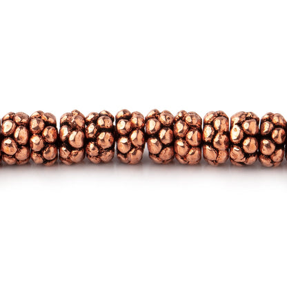 5.5x3mm Antiqued Copper Double Daisy Spacer 8 inch 74 Beads