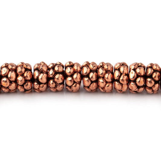 5.5x3mm Antiqued Copper Double Daisy Spacer 8 inch 74 Beads
