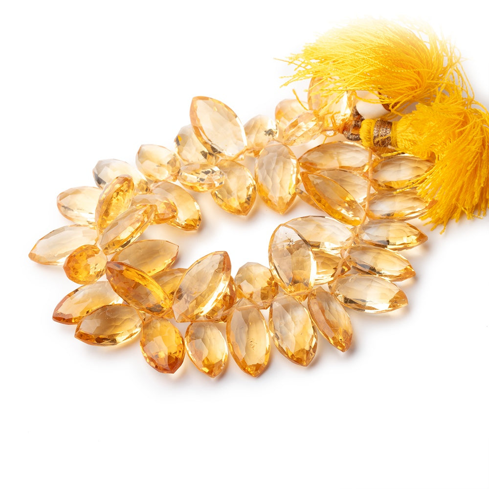 9x18mm Citrine Faceted Marquise Beads 7 inch 44 pieces