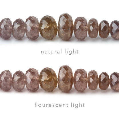 4-8mm Color Change Garnet Faceted Rondelle Beads 15 inch 158 pieces