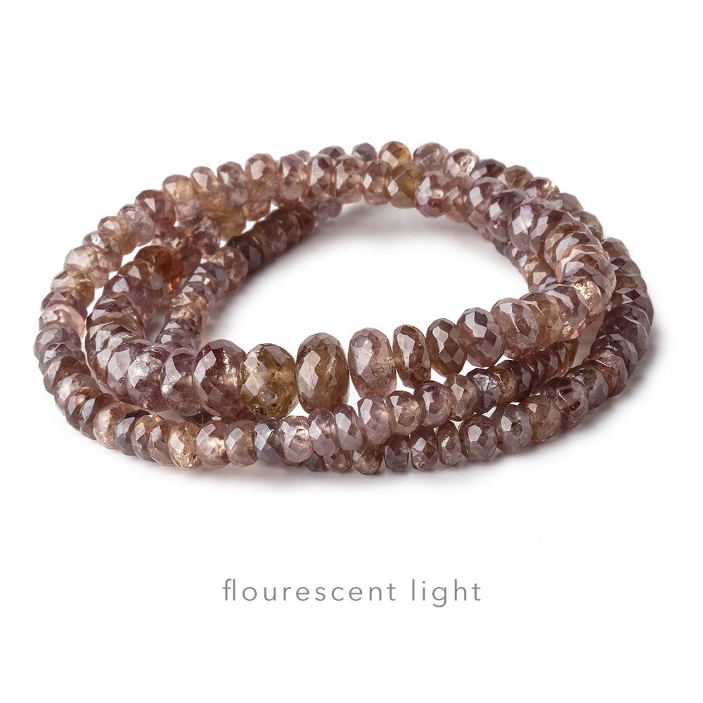 4-8mm Color Change Garnet Faceted Rondelle Beads 15 inch 158 pieces