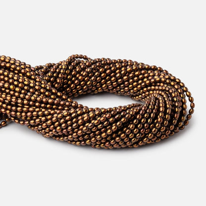 4x3mm Burnished Bronze Oval Freshwater Pearl Beads 16 inch 97 pieces