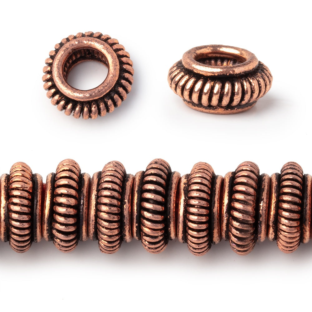 10mm Pinwheel Spacer with 4mm Large Hole 8 inch 43 Beads