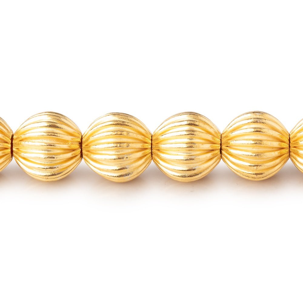 9mm Corrugated Round Beads