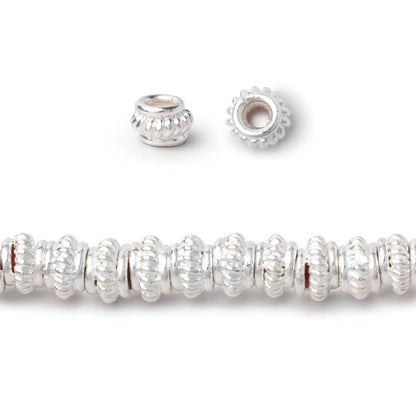 6mm Pinwheel Spacer with 2mm Large Hole Beads 8 inch 50 pieces