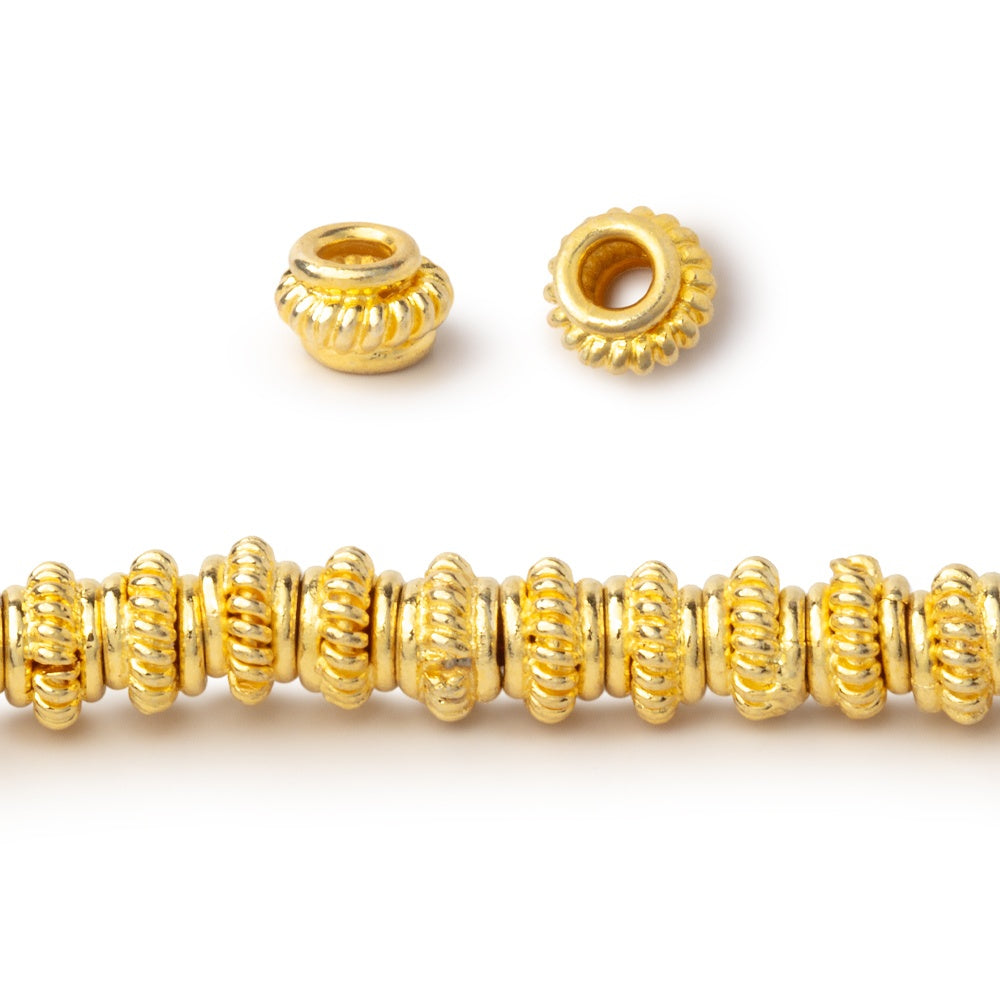 6mm Pinwheel Spacer with 2mm Large Hole Beads 8 inch 50 pieces