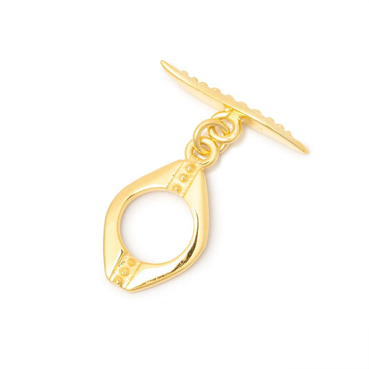16x12mm Vermeil Marquise Toggle 1 piece
