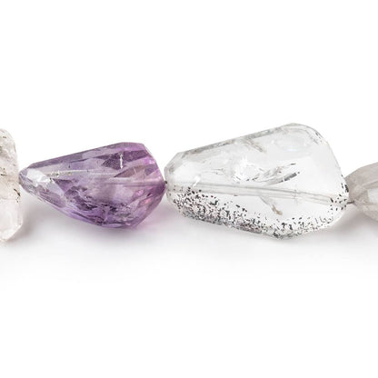 20-29mm Moss Amethyst Faceted Nugget Beads 8 inch 9 pieces