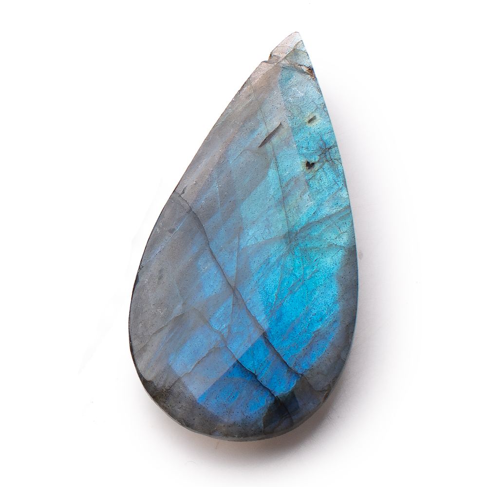 45x20mm Labradorite Faceted Pear Focal Bead 1 piece