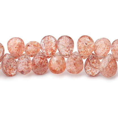 7x5-8x7mm Sunstone Faceted Pear Beads 8 inch 60 pieces