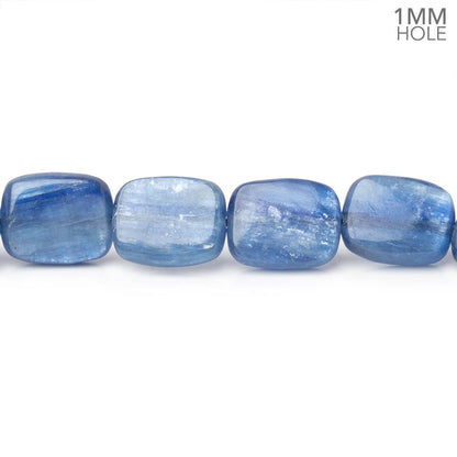11x9mm Ceylon Blue Kyanite Plain Rectangles 16 inch 37 Beads 1mm Hole