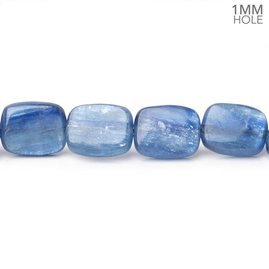 11x9mm Ceylon Blue Kyanite Plain Rectangles 16 inch 37 Beads 1mm Hole