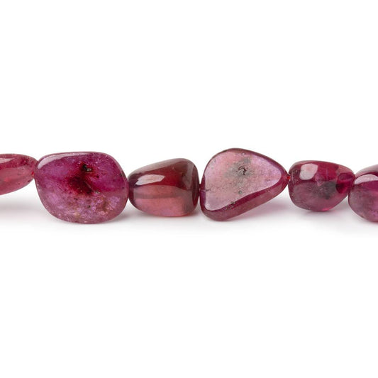 7x5-14x11mm Ruby Plain Nugget Beads 19 inch 62 pieces