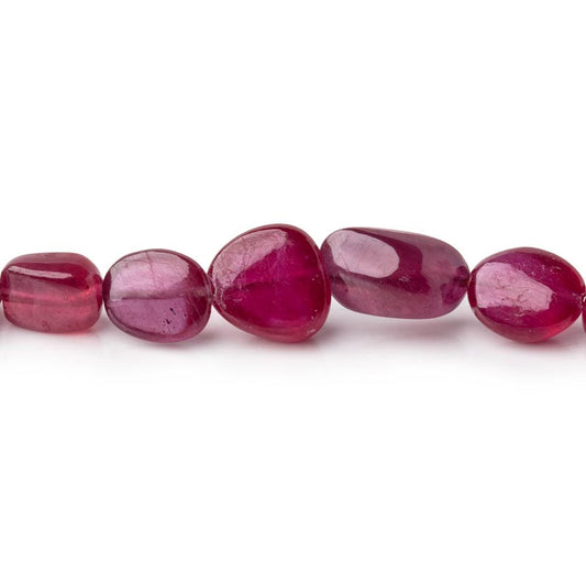 6x5-11x9mm Ruby Plain Nugget Beads 16 inch 48 pieces AA