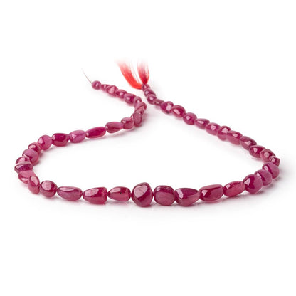 6x5-11x9mm Ruby Plain Nugget Beads 16 inch 48 pieces AA