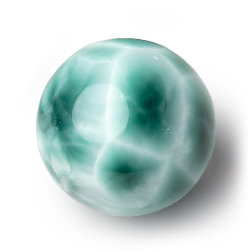 40mm Russian Green Angelite Undrilled Plain Sphere 1 piece