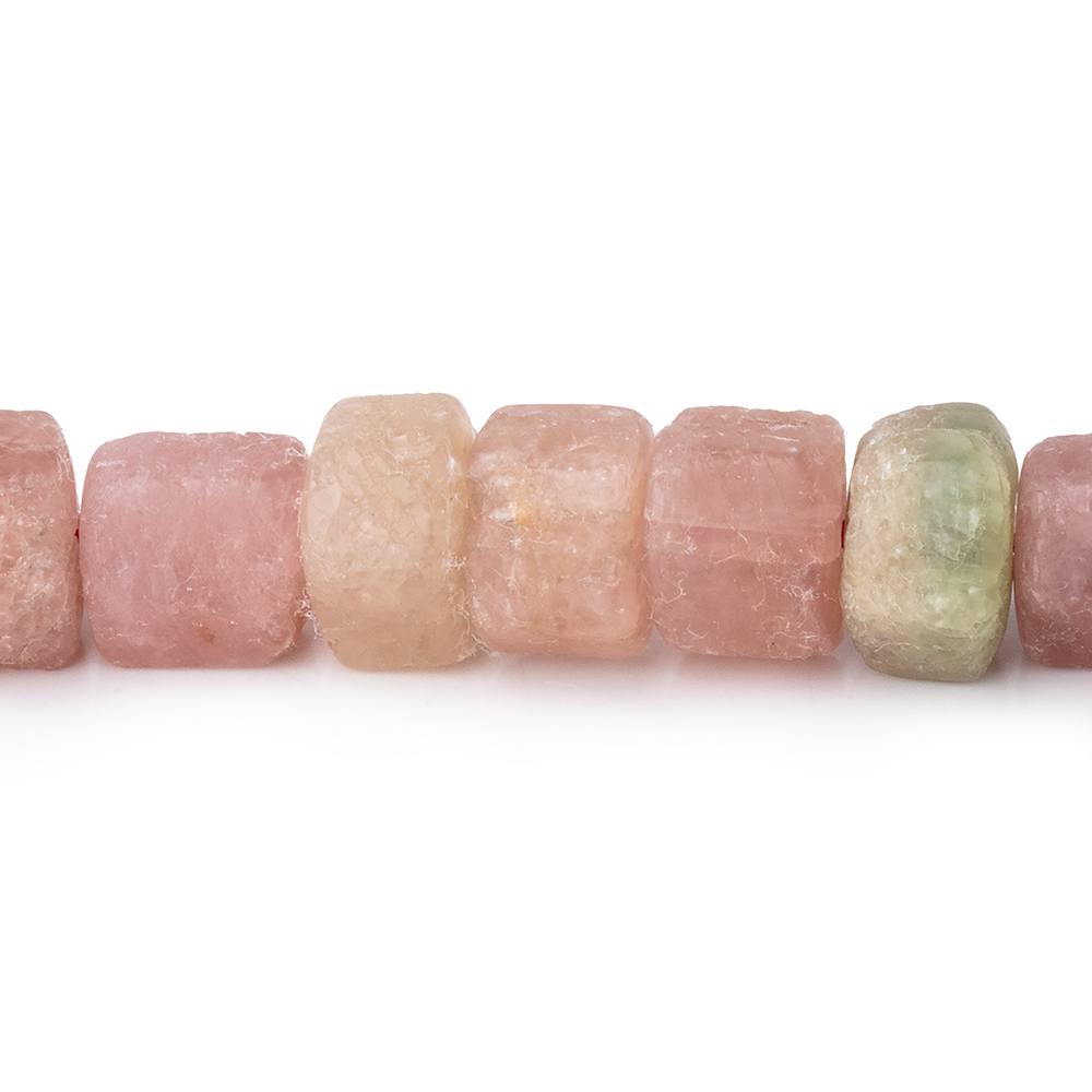 7x9-8x11mm Matte Tourmaline Natural Crystals 16 inch 47 Beads