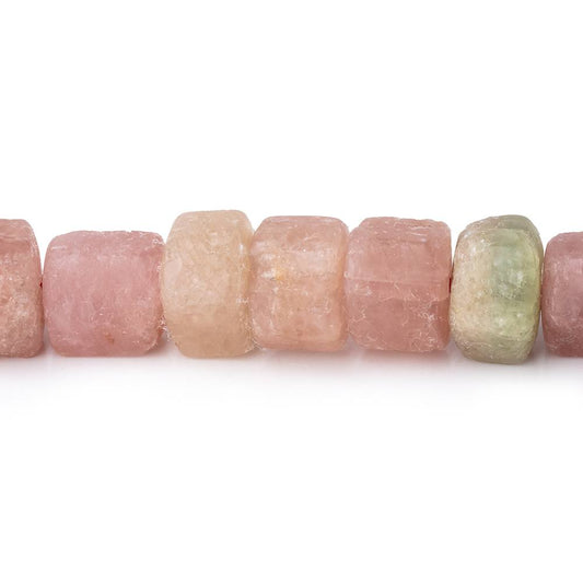 7x9-8x11mm Matte Tourmaline Natural Crystals 16 inch 47 Beads