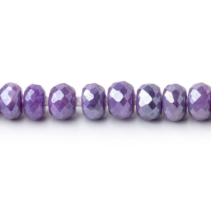 6mm Mystic Purple Moonstone 2mm Large Hole Faceted Rondelles 8 inch 48 Beads