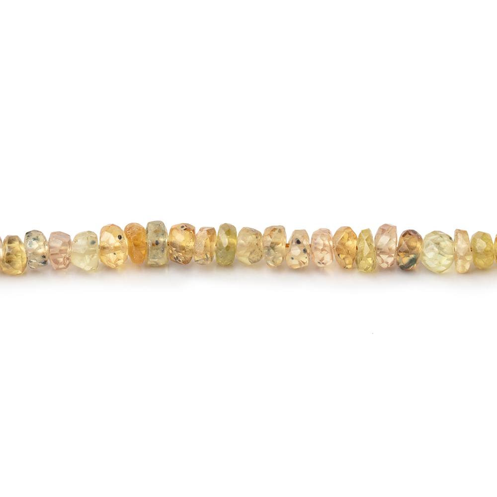 3mm Yellow Songea Sapphire Faceted Rondelle Beads 16 inch 203 pieces