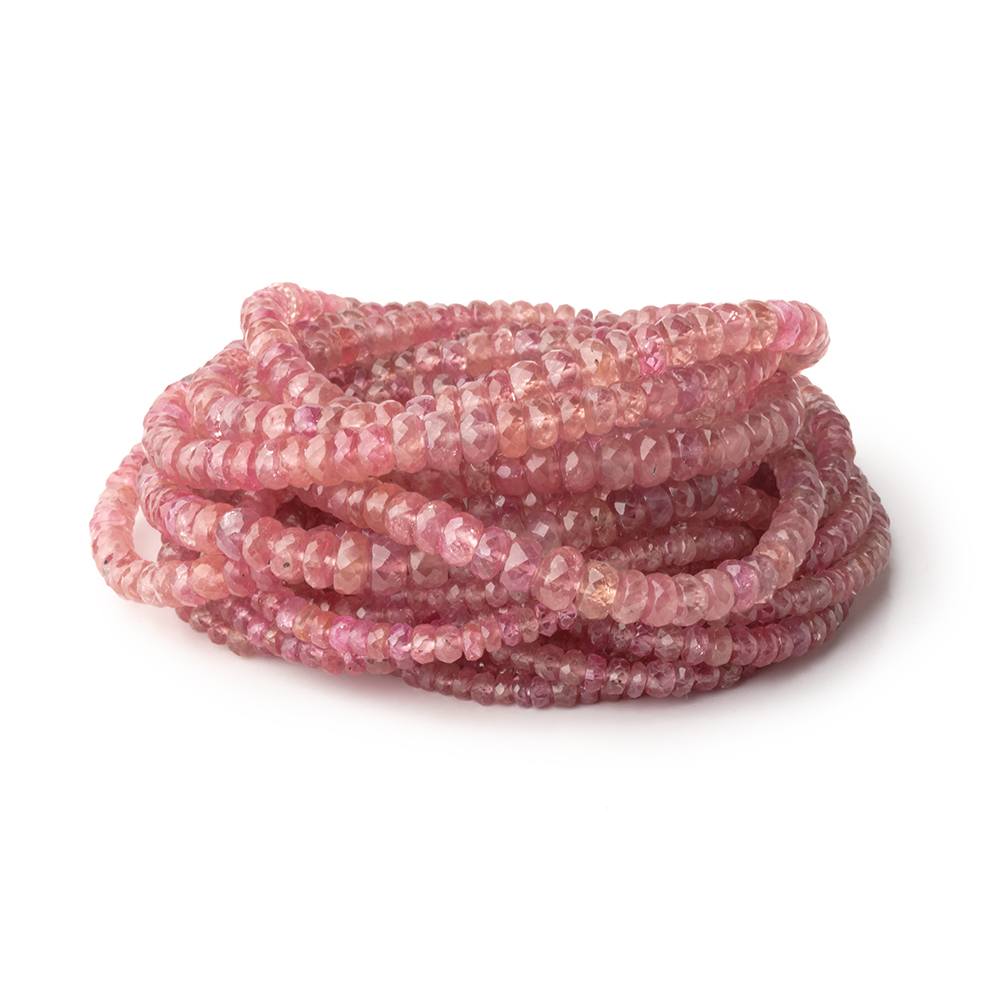 3-5mm Ruby faceted rondelle Beads 16 inch 177 pieces