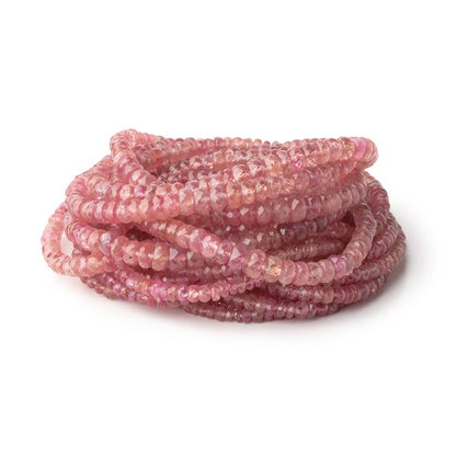 3-5mm Ruby faceted rondelle Beads 16 inch 177 pieces